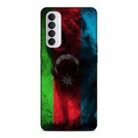 Oppo Reno 4 Pro Uyumlu Kılıf Azarbaijan (35) Fit Design Kılıf Bayrak Aslanlı