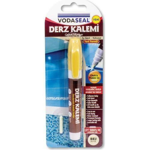 Vodaseal Çift Uçlu Su Bazlı Kokusuz Kalıcı Derz Kalemi Bej