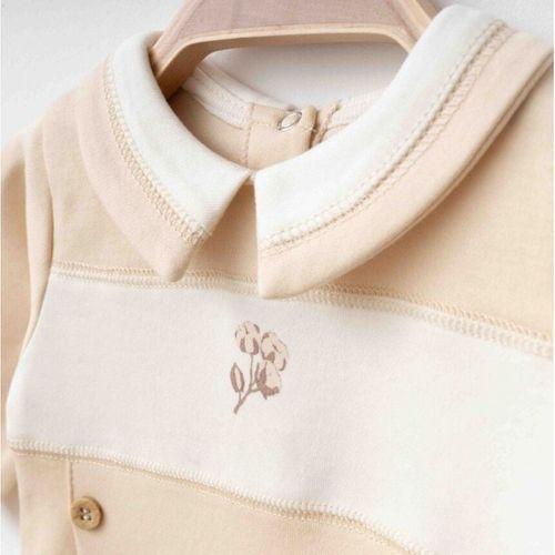 Eslenza Eslenza Organik Şapkalı Tulum 2241 Bej