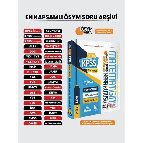 KPSS Matematik Kara Kutu 1 Cilt Konu Özetli Dijital Çözümlü ÖSYM Çıkmış Soru Havuzu Bankası