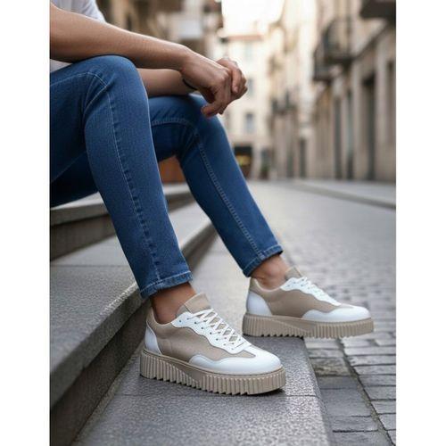 BA0802 BOA Krem Süet Yüksek Taban Erkek Günlük Ayakkabı