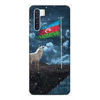 Oppo A91 Uyumlu Kılıf Azarbaijan (25) Antişok Kapak Kurt Bayrak