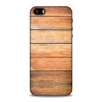 Lopard Apple iPhone SE Uyumlu Kılıf Wood'X (13) Silikon Kap Baskılı