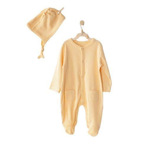 Andywawa Andywawa AC23651 Modal Bebe Tulum Takım Yellow