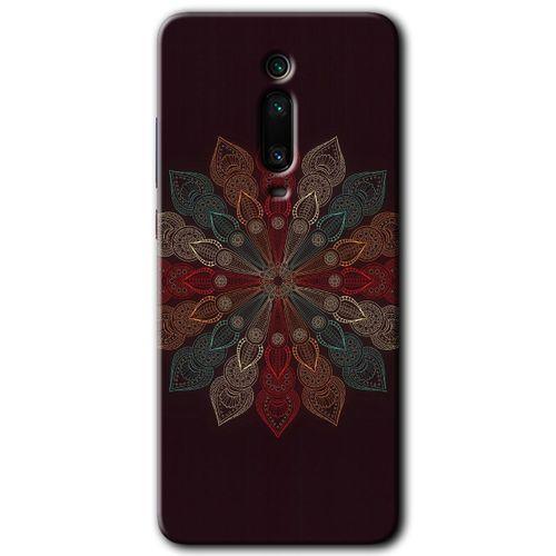 Xiaomi Mi 9T HD Baskılı Kılıf + 9D Tam Ekran Koruyucu - Mandala Flower Wal