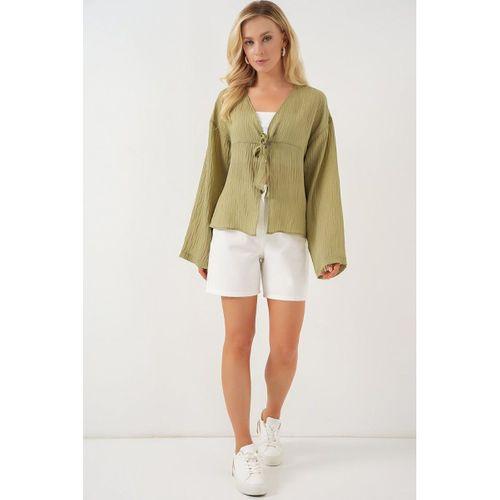 Önü Bağcıklı Bluz 952 - Çağla