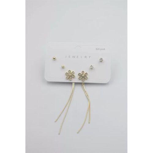 Çoklu Set Küpe - Altın