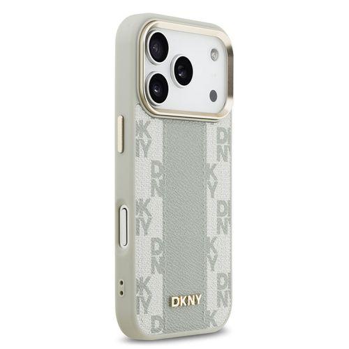 Apple iPhone 17 Pro Kılıf DKNY Orjinal Lisanslı M-safe Şarj Özellikli 3D Yazılı Checkered Pattern Kapak