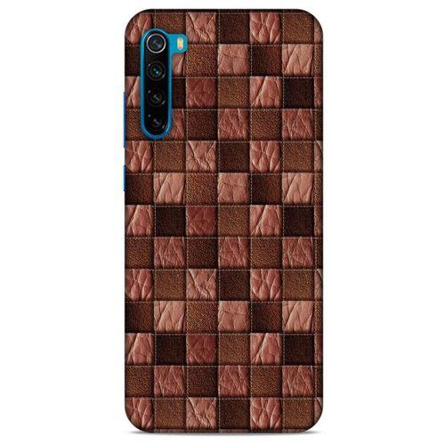 Xiaomi Redmi Note 8T Kılıf Patchwork (4) Koruma Kılıfı Açık Kahverengi