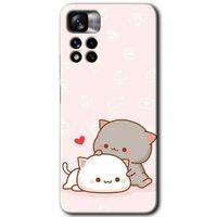 Redmi Note 11 Pro Plus 5G Kılıf HD Desen Baskılı Arka Kapak - Kedi Aşkı