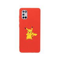 Oppo A72 Pikachu Premium Silikonlu Kırmızı Telefon Kılıfı