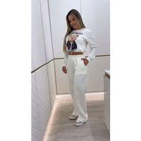 Kadın Uzun Kollu Bisiklet Yaka Desenli Iki Iplik şardonlu Bluz Ve Pantolon Ikili Takım