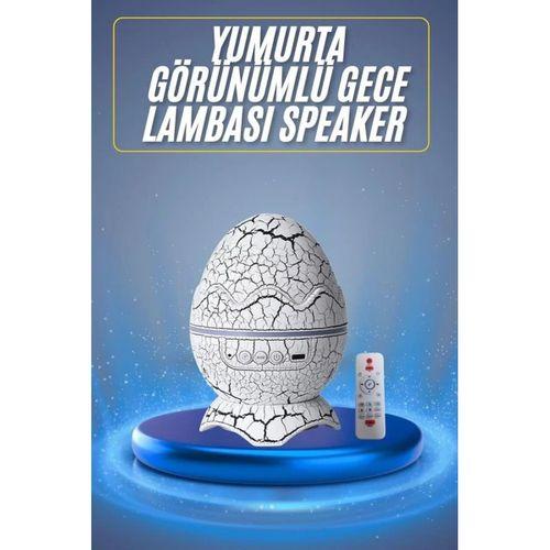 Bluetooth Hoparlör Dinozor Yumurtası Gece Masa Lambası Projektör