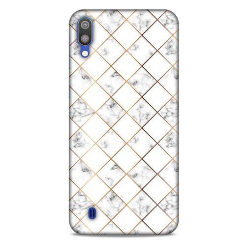 Mermer Desenli (1) Tema Kılıfı Beyaz Samsung Galaxy M10 Kılıf