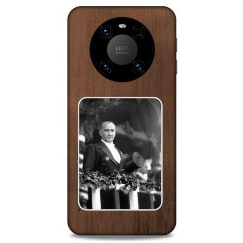Lopard Huawei Mate 40 Pro Uyumlu Kılıf Atatürk (35) Fit Design Kılıf