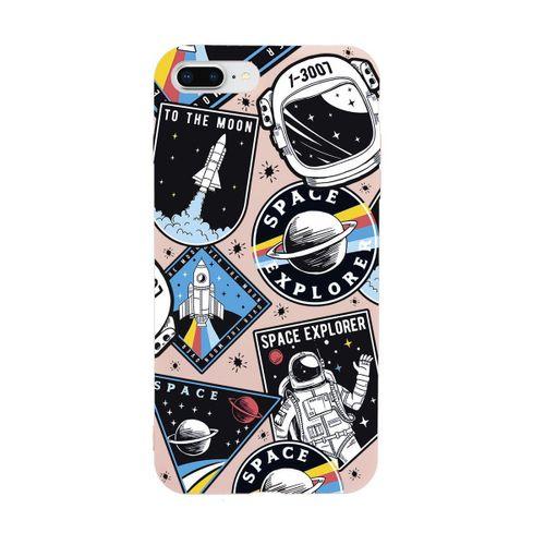 iPhone 8 Plus Space Design Premium Silikonlu Telefon Kılıfı