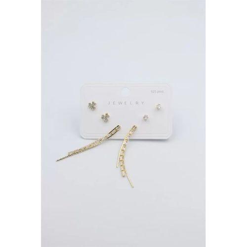 Çoklu Set Küpe - Altın