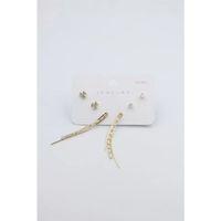 Çoklu Set Küpe - Altın