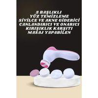 İkili Cilt Bakım Seti 5 Başlıklı Yüz Temizleme Ve Masaj Aleti Canlandırıcı Ve Onarıcı