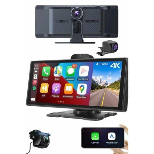 Android Ve İos Uyumlu Ön Arka Çift Kameralı Araç Ekranı Dokunmatik Carplay