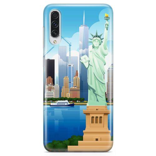 Samsung Galaxy A30s Kılıf Özgürlük Heykeli Newyork Arka Kapak Koruma Desenli Full Koruyucu