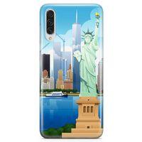 Samsung Galaxy A30s Kılıf Özgürlük Heykeli Newyork Arka Kapak Koruma Desenli Full Koruyucu