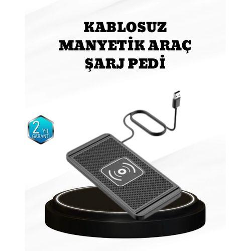 15w Manyetik Kablosuz Şarj Pedi Araç Masa Kullanımına Uygun Qi Şarj Cihazı
