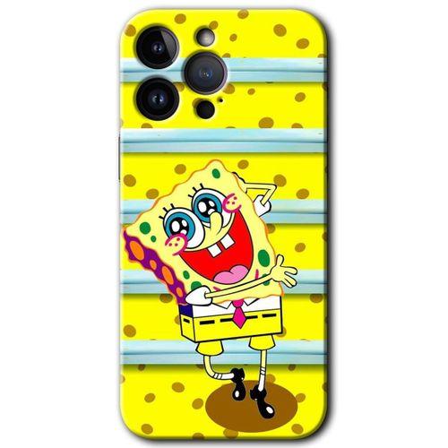 Potkal Hediye Fabrikası iPhone 14 Pro Max Kılıf HD Desen Baskılı Arka Kapak - Aşık Sünger Bob
