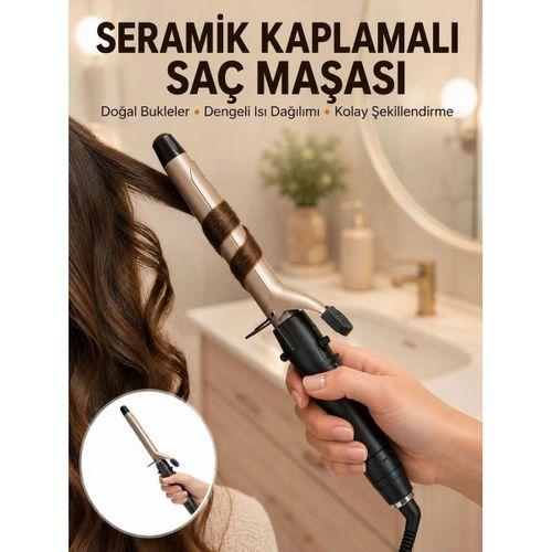 25 Mm Seramik Saç Maşası Kalın Bukle Ve Hacimli Dalga İçin Yeni Nesil