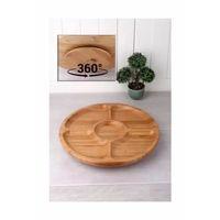 Döner Bambu Sunum Tabağı 5 Bölmeli 25 Cm Royaleks-DS2525
