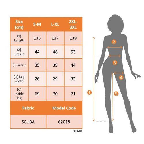 Kadın Uzun Kollu önden Fermuarlı Parmaktan Geçmeli Leopar Desenli Dalgıç Tulum
