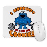 Cookie Monster Workout Kurabiye Canavarı Mouse Pad