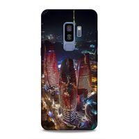 Samsung Galaxy S9 Plus Uyumlu Kılıf Azarbaijan (33) Hybrid Kılıf Kuleler Gece