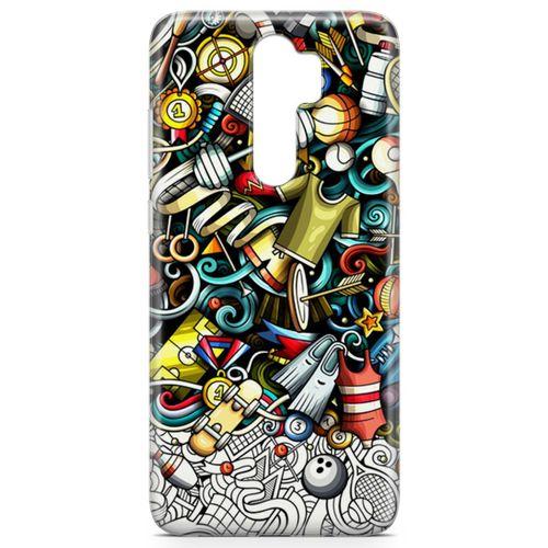 Xiaomi Redmi Note 8 Pro Kılıf Fitness Doodle Arka Kapak Koruma Desenli Full Koruyucu