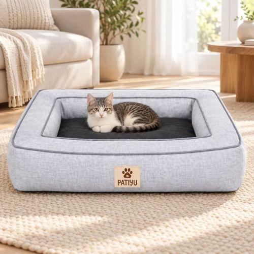 Kedi Köpek Yatağı Noble Yatak - Açık gri / Large