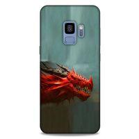 Samsung Galaxy S9 Kılıf Dragons (17) Tasarım Kılıf Siyah Boynuzlu Ejderha