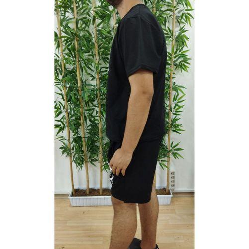 Erkek Kısa Kollu Bisiklet Yaka Baskılı Tişört Ipli Short Iki Iplik Takım