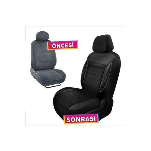 Skoda Favorit Uyumlu Sofya Serisi Tay Tüyü Lakos Koltuk Kılıfı Jakar Siyah
