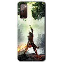 Samsung Galaxy S20 FE Kılıf HD Desen Baskılı Arka Kapak + Temperli Cam - Dragon Hunter
