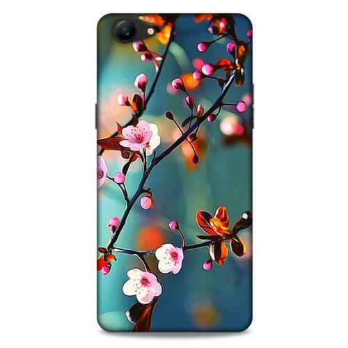 Lopard Oppo A79 Uyumlu Kılıf Bahar (45) Liquid Air Kılıf Beyaz Pembe Çiçek