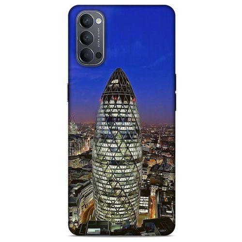 Oppo Reno 4 Kılıf Dünya Mimarisi (34) Slim Armor Kılıf Mary Axe Londra