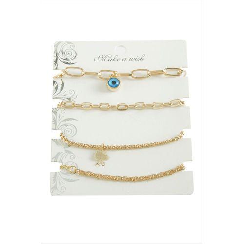 4 Adet Nazar Trend Zincir Bileklik