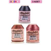 3 Adet Altınbaşak Oya ve Dantel İpi 20 gr - Royaleks - No: 938 - 111 - 119
