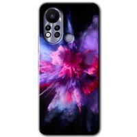 İnfinix Hot 11s Kılıf HD Desen Baskılı Arka Kapak - Color Splash Purple