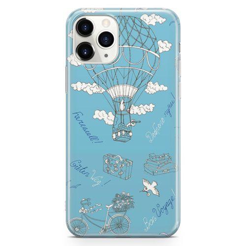 Apple iPhone 11 Pro Kılıf Vintage Seyahat Arka Kapak Koruma Desenli Full Koruyucu