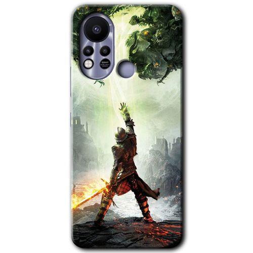 İnfinix Hot 11s Kılıf HD Desen Baskılı Arka Kapak - Dragon Hunter
