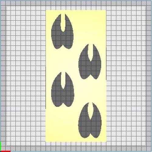 Ren geyiği ayak izi şablonu - 5136251