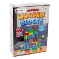 Redka Renkli Ahşap Bloklar 50 Parça Eğitici Oyuncak