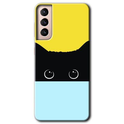 Samsung Galaxy S21 Plus Kılıf HD Desen Baskılı Arka Kapak - Kara-Kedi