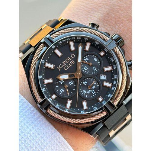 JG.Polo Club Silikon Kordon 2 Yıl Garantili 5 Atm Suya Dayanıklı Erkek Kol Saati+Bileklik 04371.4